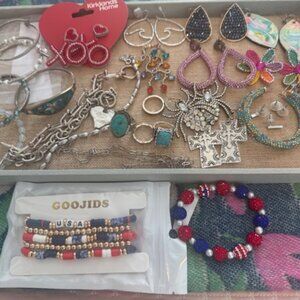 BUNDLE of Costume Jewelry - Earrings, Bracelets, Rings